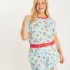 Shrimp on the Barbie - Mint Womens 3/4 Pant Set